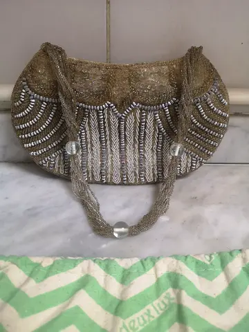 Vintage Beaded Bag with Protective Pouch *Like New*
