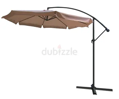 Cantilever Patio Umbrella with Offset Stand - Beige