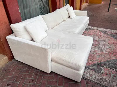 Top ____ quality Crate&Barrel Lounge Deep feather filled L Shape Sofa