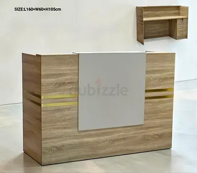 Wooden Reception Counter / Front Desk - 160x60x105cm