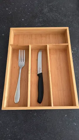 Bamboo Cutlery/Utensil Drawer Organizer – 5 Compartments