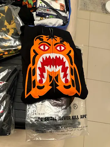 A bathing ape hoodie tiger/shark face -Brand new