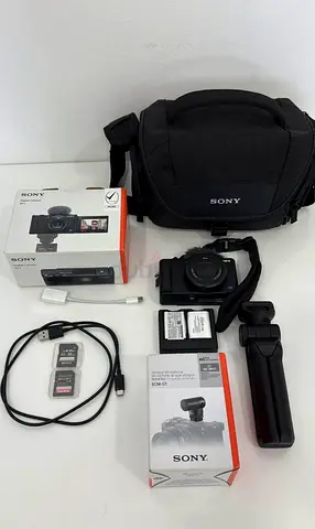 Sony ZV1 camera bundle with bag, batteries, cards and accessories