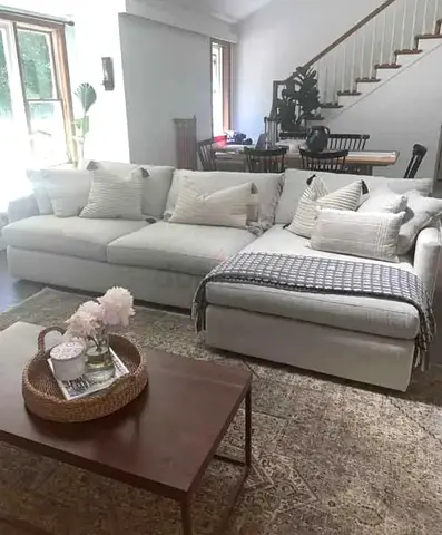 Crate&barrel lounge deep L shape sofa sectional sofa