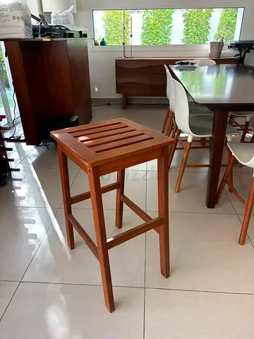 Solid Wood Bar Stool / Kitchen Counter Stool - Natural Finish