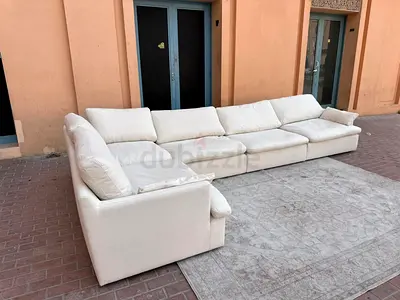 Great Condition Home Center Swin feather 🪶 filled Corner Sofa Beige