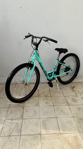 Lightly used women's cruiser bike - mint green, comfortable step-through frame
