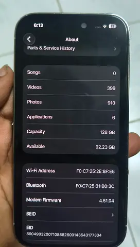 Apple iPhone 14 pro 128 GB Storage