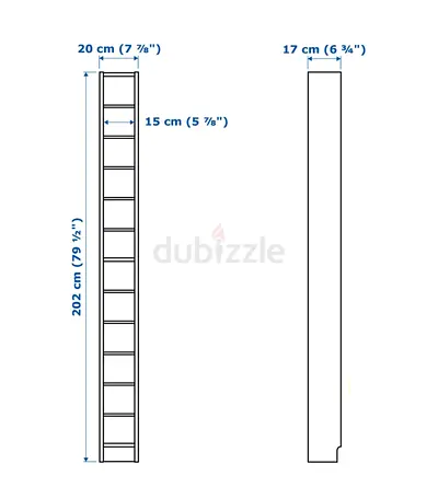 Slim Vertical Storage Shelf Unit