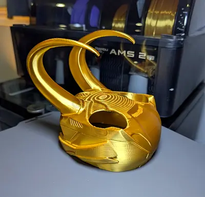 gold Loki helmet collectible
