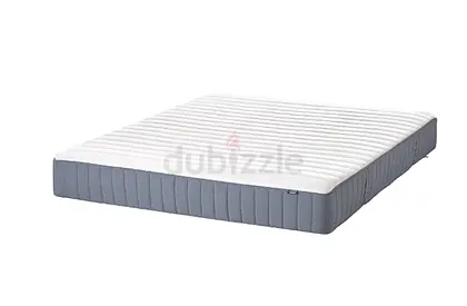 IKEA VALEVÅG Pocket Sprung Mattress, 160x200 cm, firm/light blue