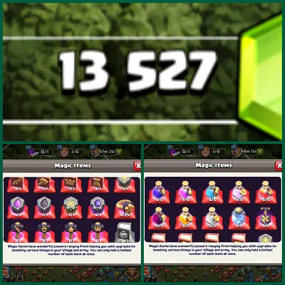 Clash of clans account th18 + 14k gems + rewards and skins and More !!