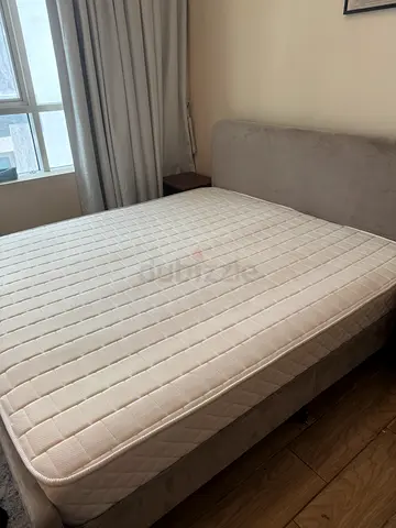 Kingsize Bed  with  orthopedic  matress and two side tables for sale  brand pan  emirates