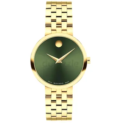 Movado Classic Gold-Tone Women's Watch with Green Dial