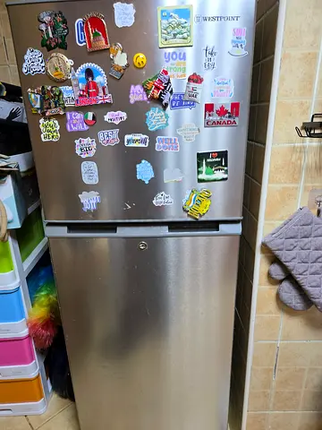 Stainless Steel Bottom-Freezer Fridge in Good Working Condition