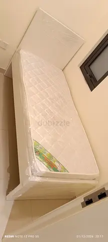 Single mdf wood bed frame with mattres sale brand new