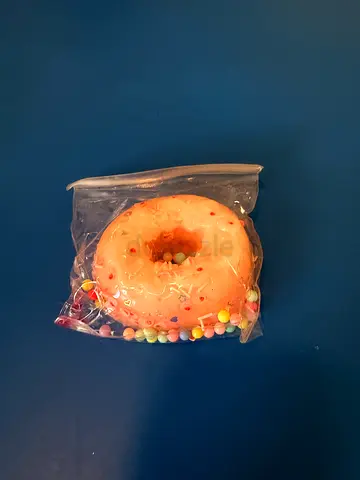 Squishy Toy Donut with Sprinkles - Soft Stress Relief Toy
