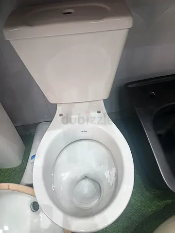 white ceramic close-coupled toilet cistern and pan brand new