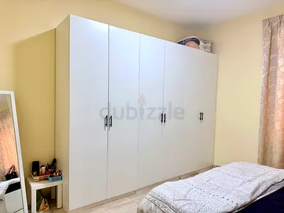 White 6-Door Wardrobe / Armoire in Excellent Condition