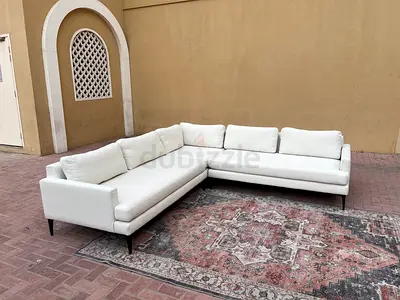 West Elm Corner Sofa Beige Excellent condition
