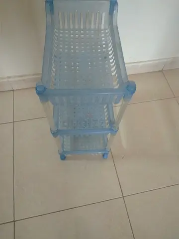 Blue 3 Tier Plastic Storage Rack