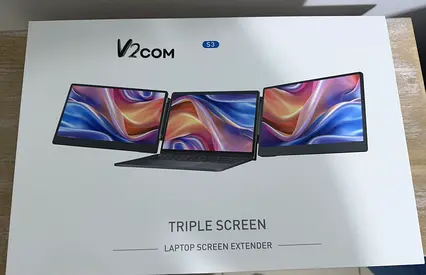 V2COM Triple Screen Laptop Screen Extender - S3 ( Brand New)