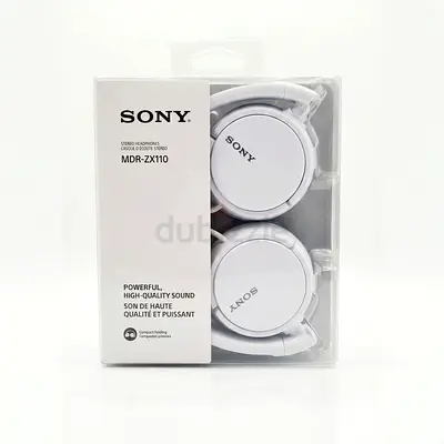 Sony MDR-ZX110 White On-Ear Headphones - New in Box