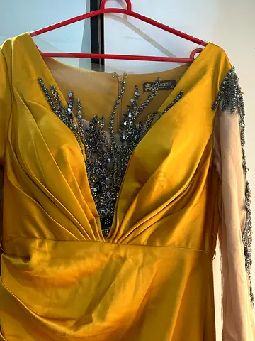 Golden embellished evening gown, size approx s/m (got incorrect size never used)