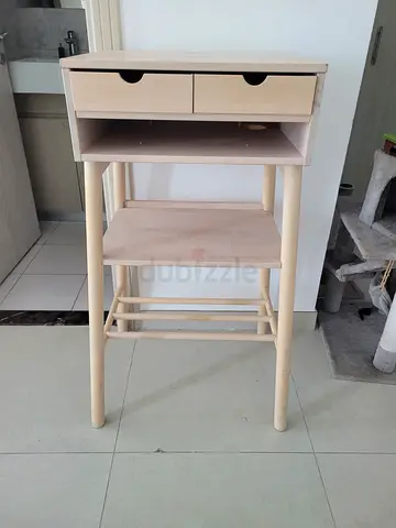 Light wood compact study desk with matching stool and drawers must go this weekend