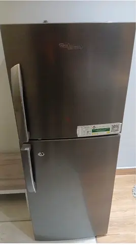 Silver double-door refrigerator - good working condition