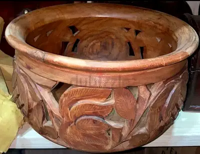 Wooden decorative bowl