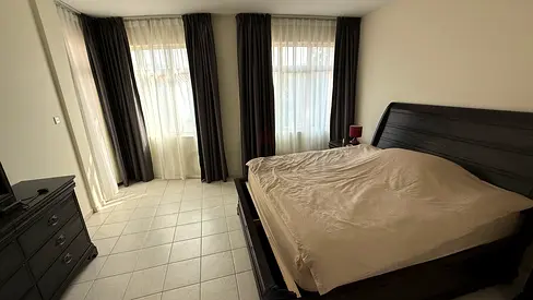 Dark Wood King Size Bed with Matching Dresser and side night stands