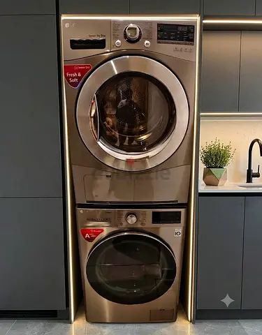 LG Latest Version 9kg Stacked Washer & Dryer Set – Front Load | Good Condition