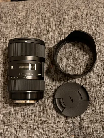 For Canon - Sigma 18-35mm f/1.8 DC HSM Art with lens hood and cap with FREE Canon Adapter