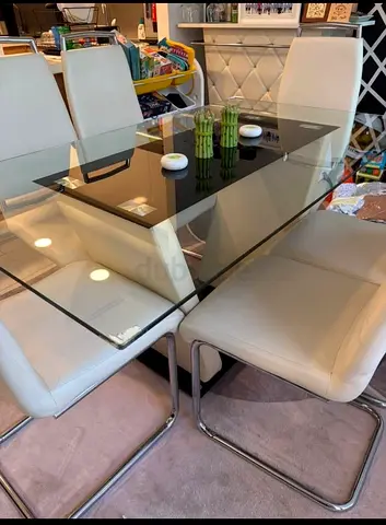 Rectangle Glass Dinning Table
