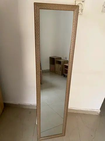 Full-Length Decorative Standing Mirror with Carved Frame
