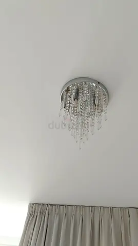 Ceiling Light silver with Crystal