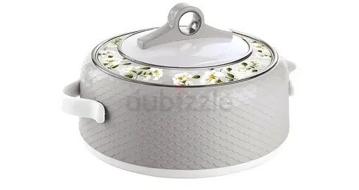 Insulated Thermal Casserole Serving Dish with Floral Lid