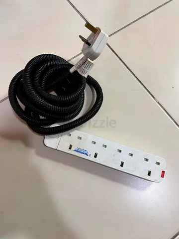 Terminator 5 Way Extension Socket with Long Corrugated Cable
