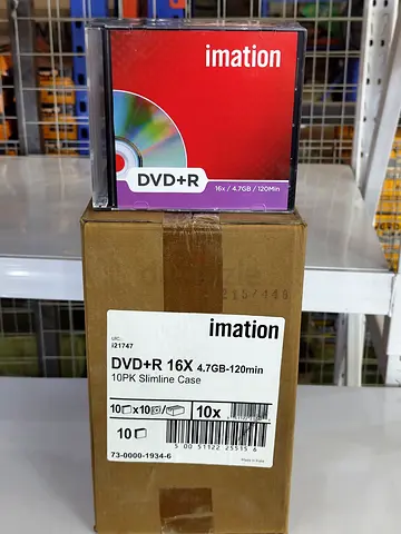 Imation DVD+R 16x 4.7GB Slimline 10-pack (new)