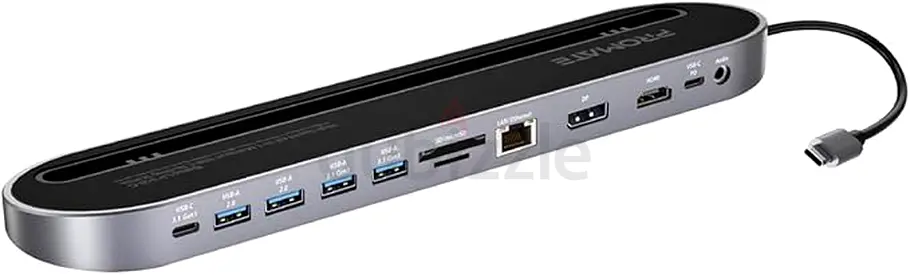 USB-C Multiport Docking Station with HDMI, Ethernet, SD Card Reader