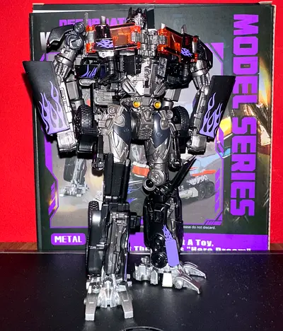 Black Optimus prime transformers action figure