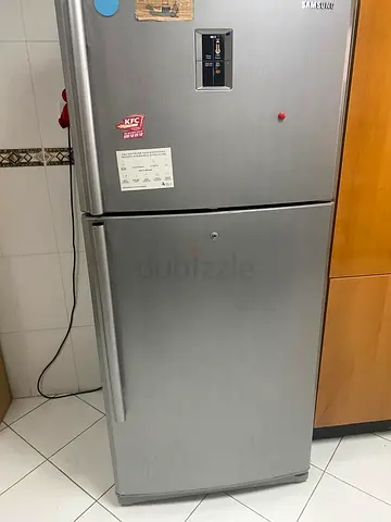 Samsung Silver Double-Door Refrigerator - Good Working Condition