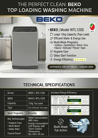 Washing machine 12 kg