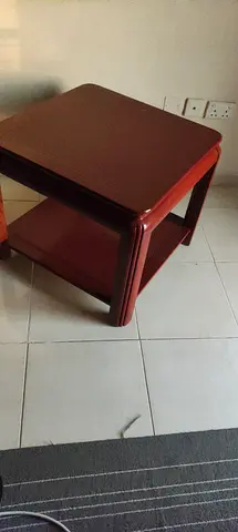 Square Wooden Side Table with Lower Shelf