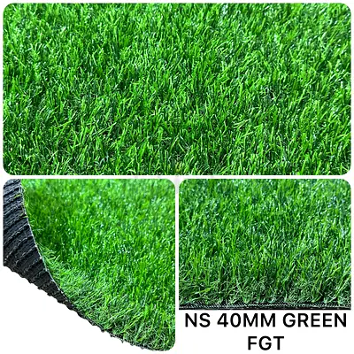 40mm Green Artificial Grass Turf Roll - Durable Landscape Fake Lawn