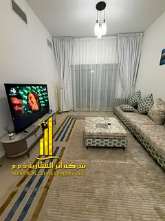 Luxury apartment, second occupancy. Two bedrooms, living room, and open balcony. Ajman, Al Shurooq T