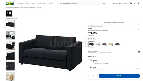IKEA VIMLE 2-seater sofa