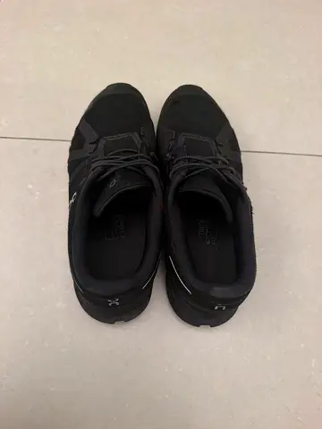 Black men's athletic sneakers, lightly used