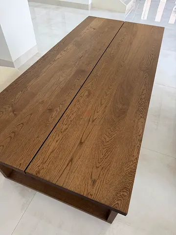 Solid Wood Dining Table with Modern Frame
